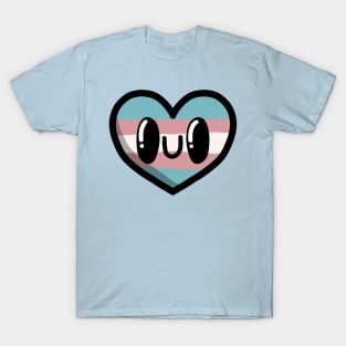 Cute heart with transgender flag colors T-Shirt